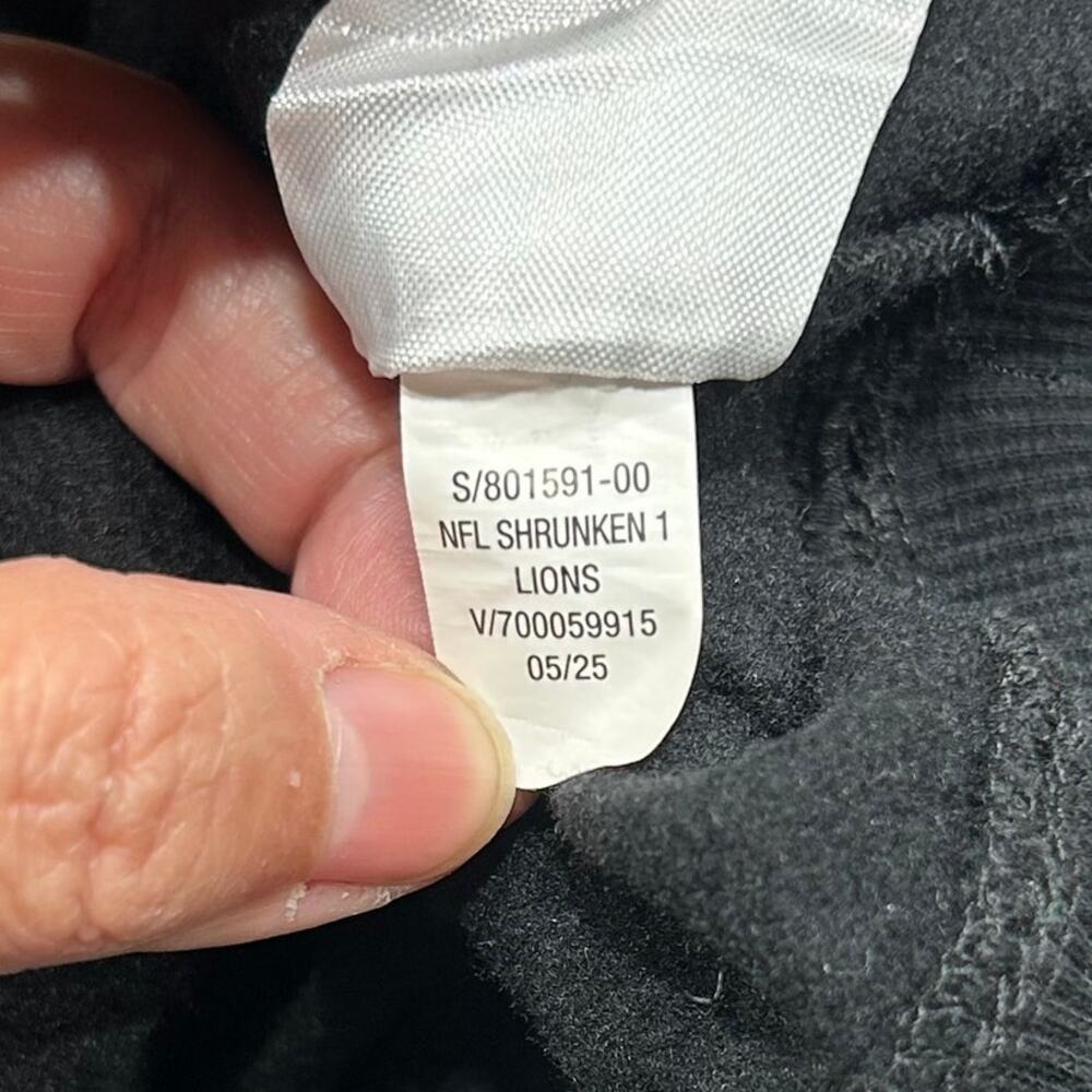 Detroit Lions NFL Cropped Quarter Zip Pullover Sweatshirt Black Women’s X-Large - Picture 6 of 10